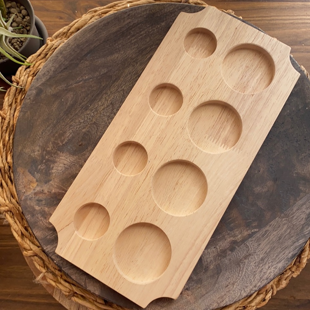New unfinished Wooden flight board tray  bar accessory Target bullesye spot